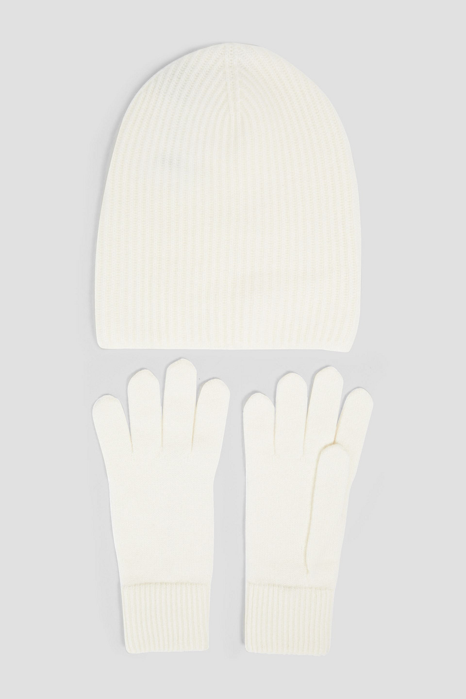 Naadam Ribbed Cashmere Gloves And Beanie Set