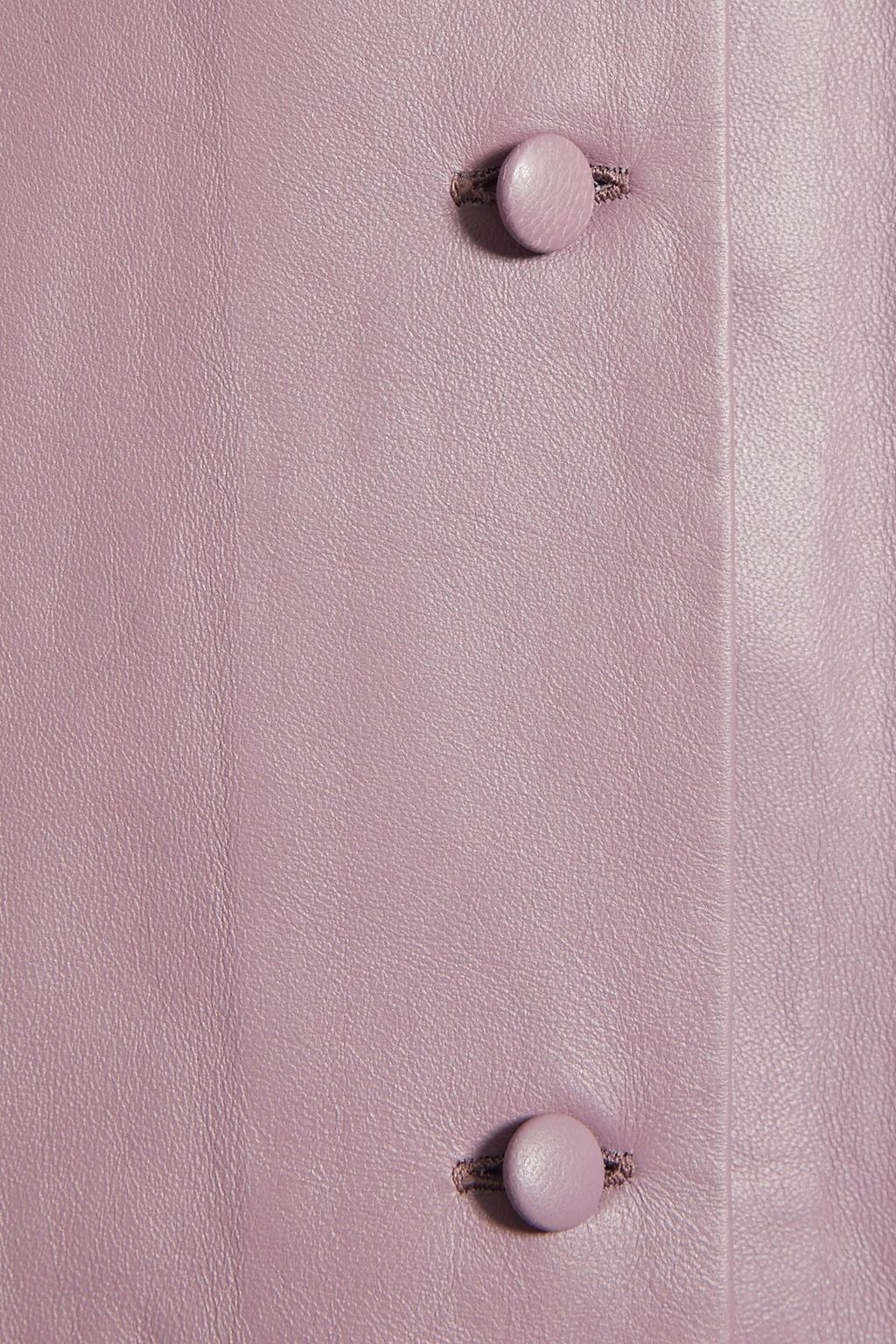 VALENTINO GARAVANI Tie-neck leather top