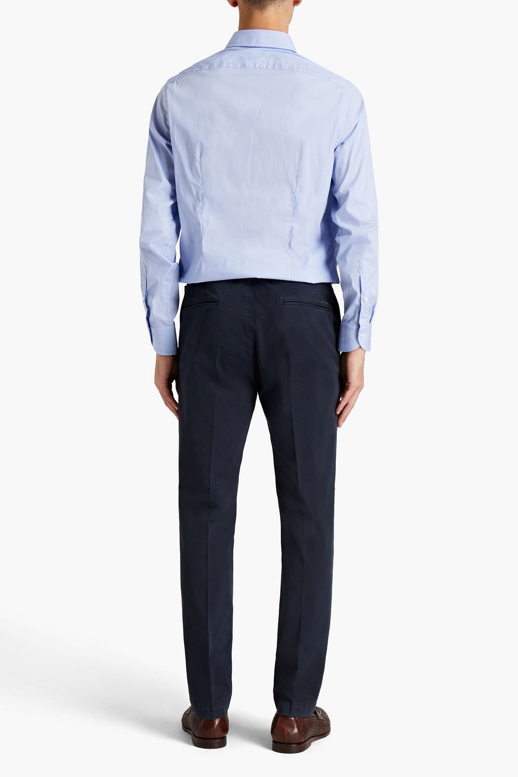 PESERICO Cotton-blend gabardine chinos