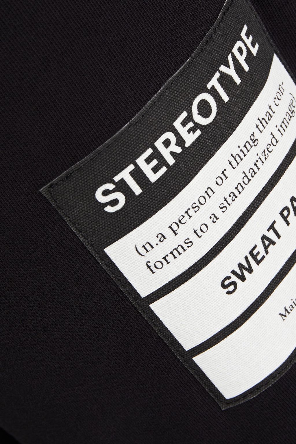 MAISON MARGIELA Sporthose aus Baumwollfrottee mit Applikationen