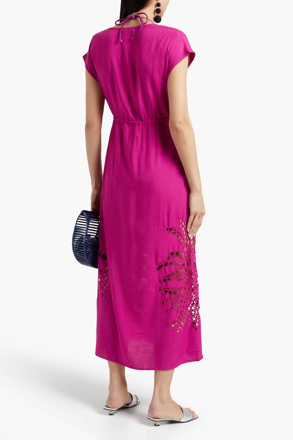 VIX PAULA HERMANNY Broderie anglaise voile midi dress