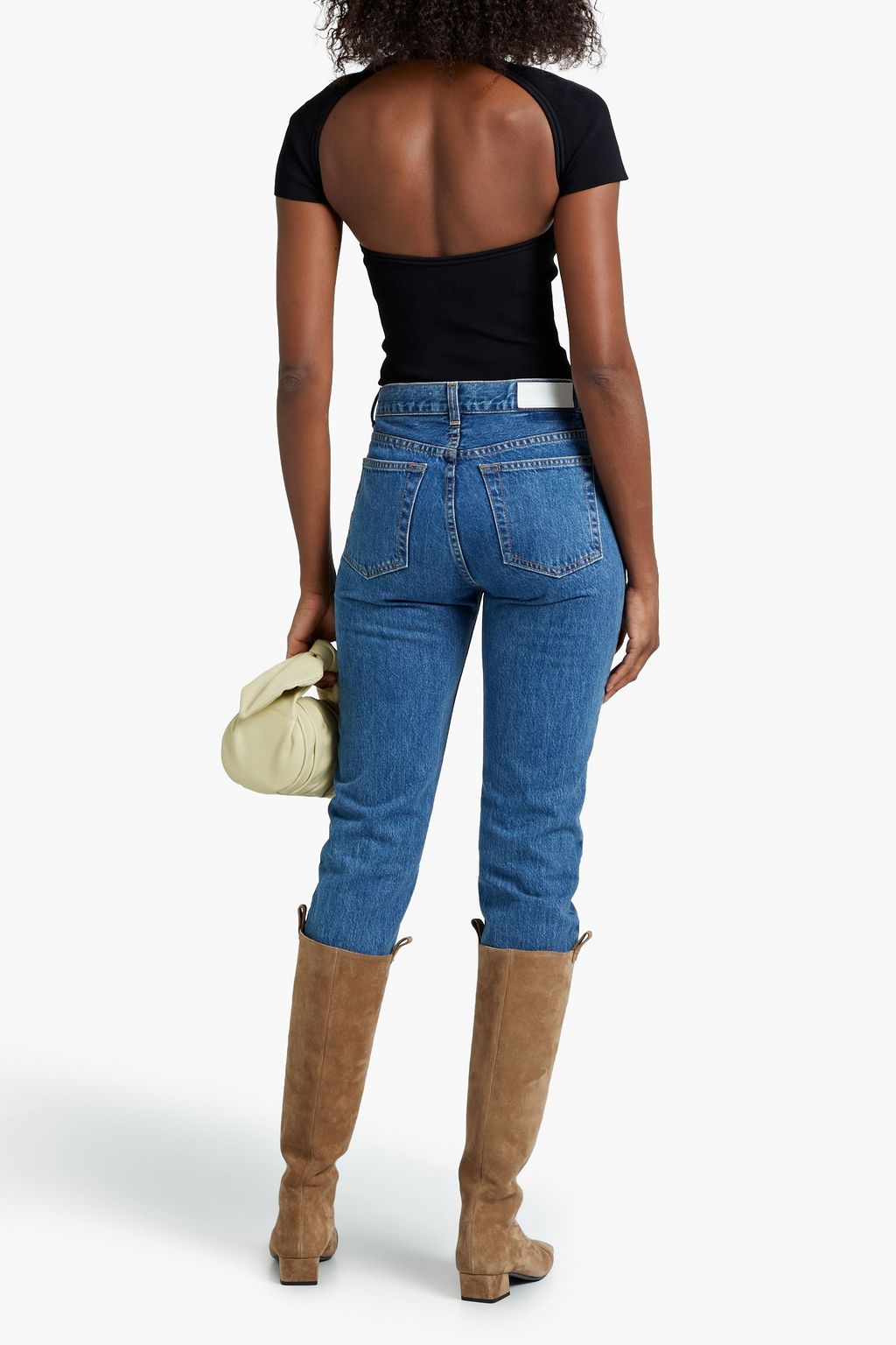 KHAITE Vita cutout ribbed-knit bodysuit