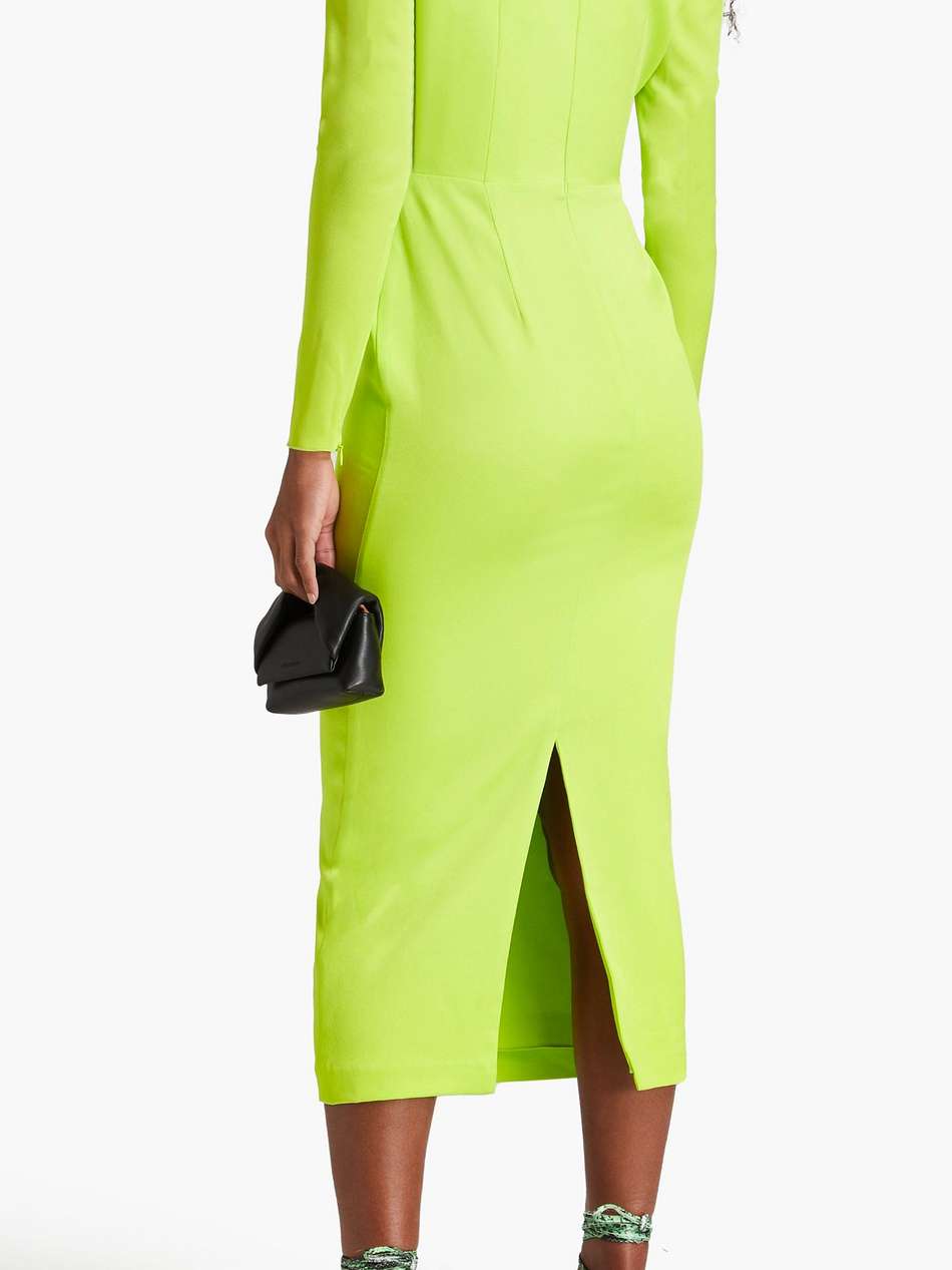 manor satin-crepe midi dress