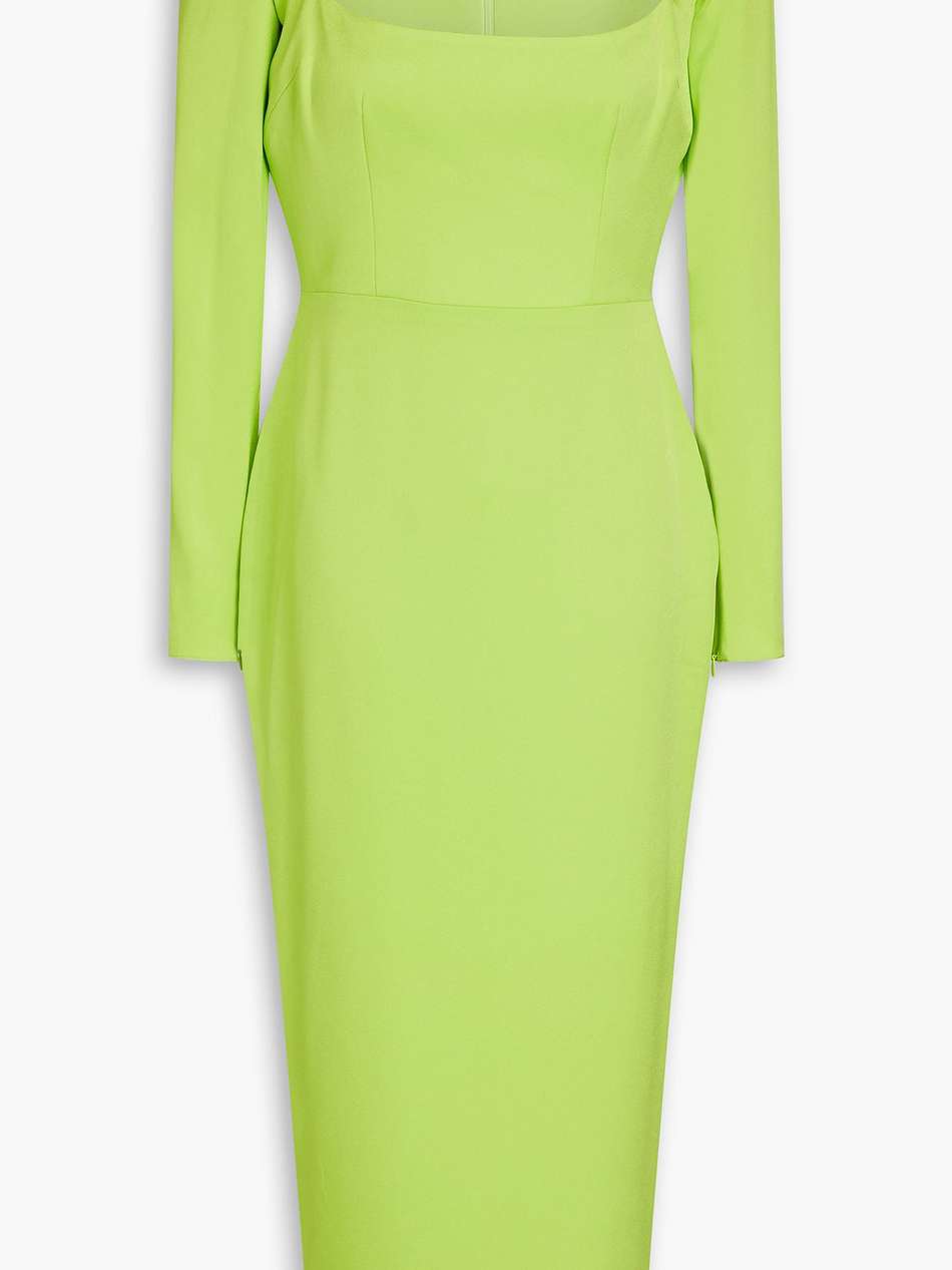 manor satin-crepe midi dress
