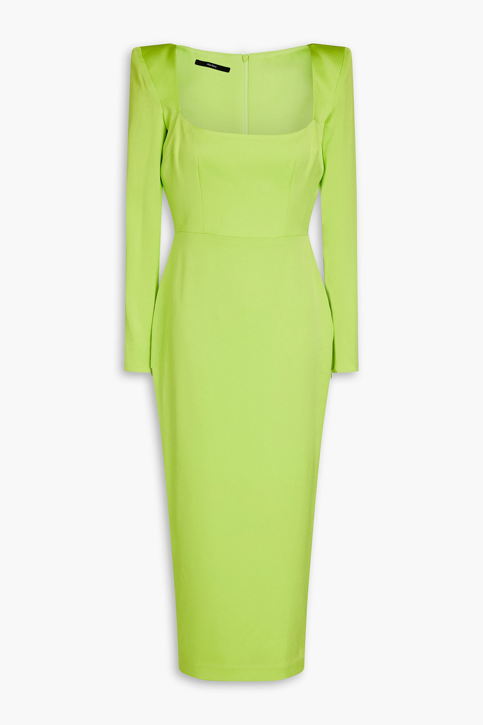 Alex Perry Manor Satin-crepe Midi Dress In Lime Green