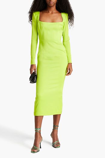 ALEX PERRY Manor satin-crepe midi dress