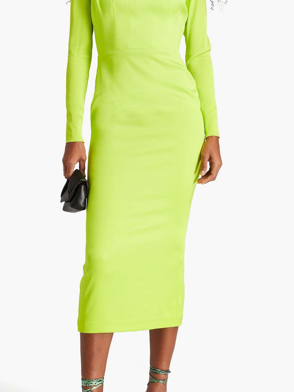 manor satin-crepe midi dress