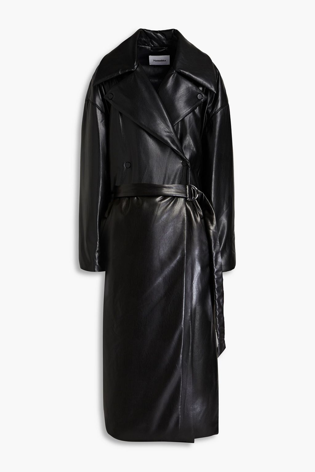 NANUSHKA Liano padded faux leather trench coat | THE OUTNET