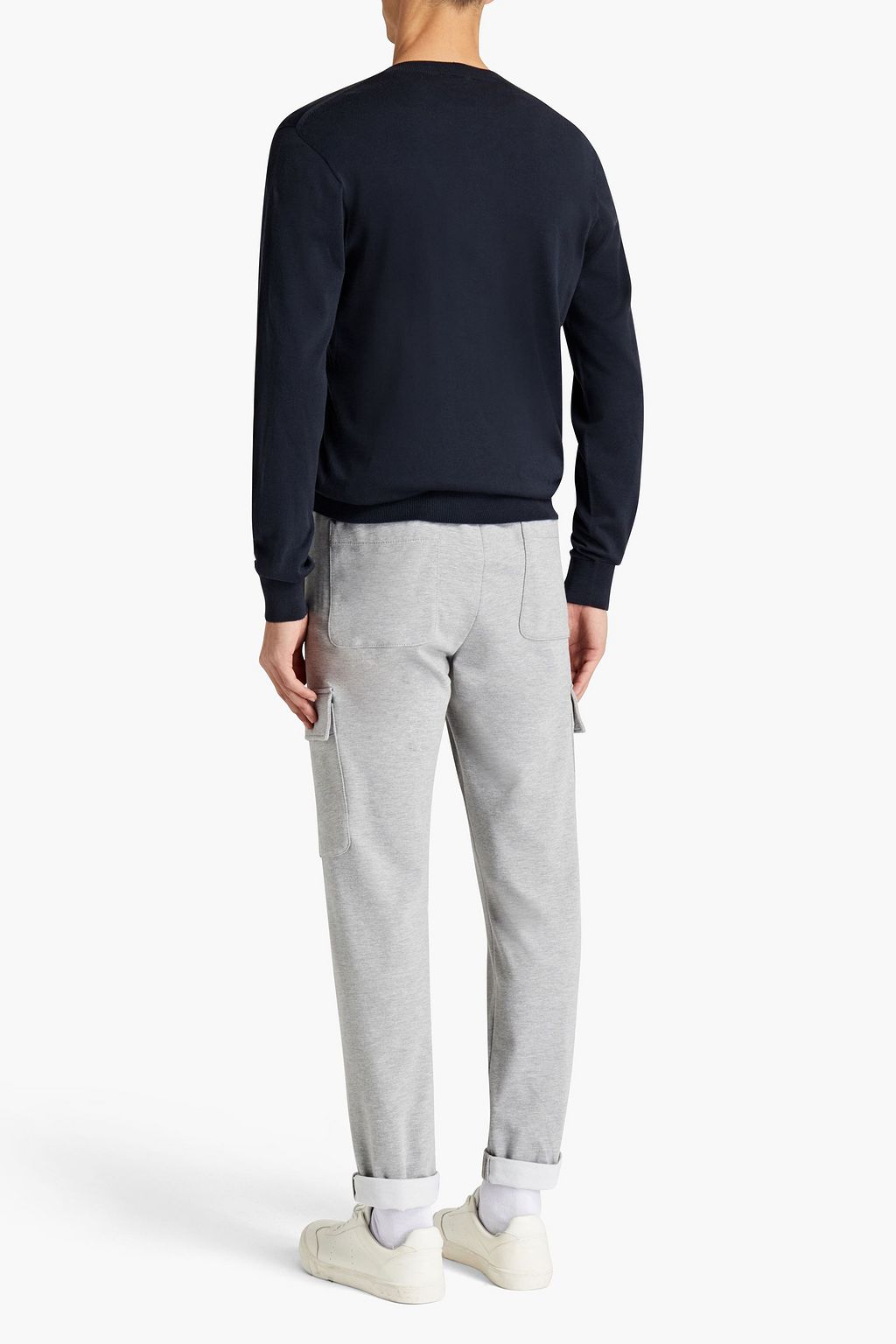 PESERICO Mélange French terry cargo pants
