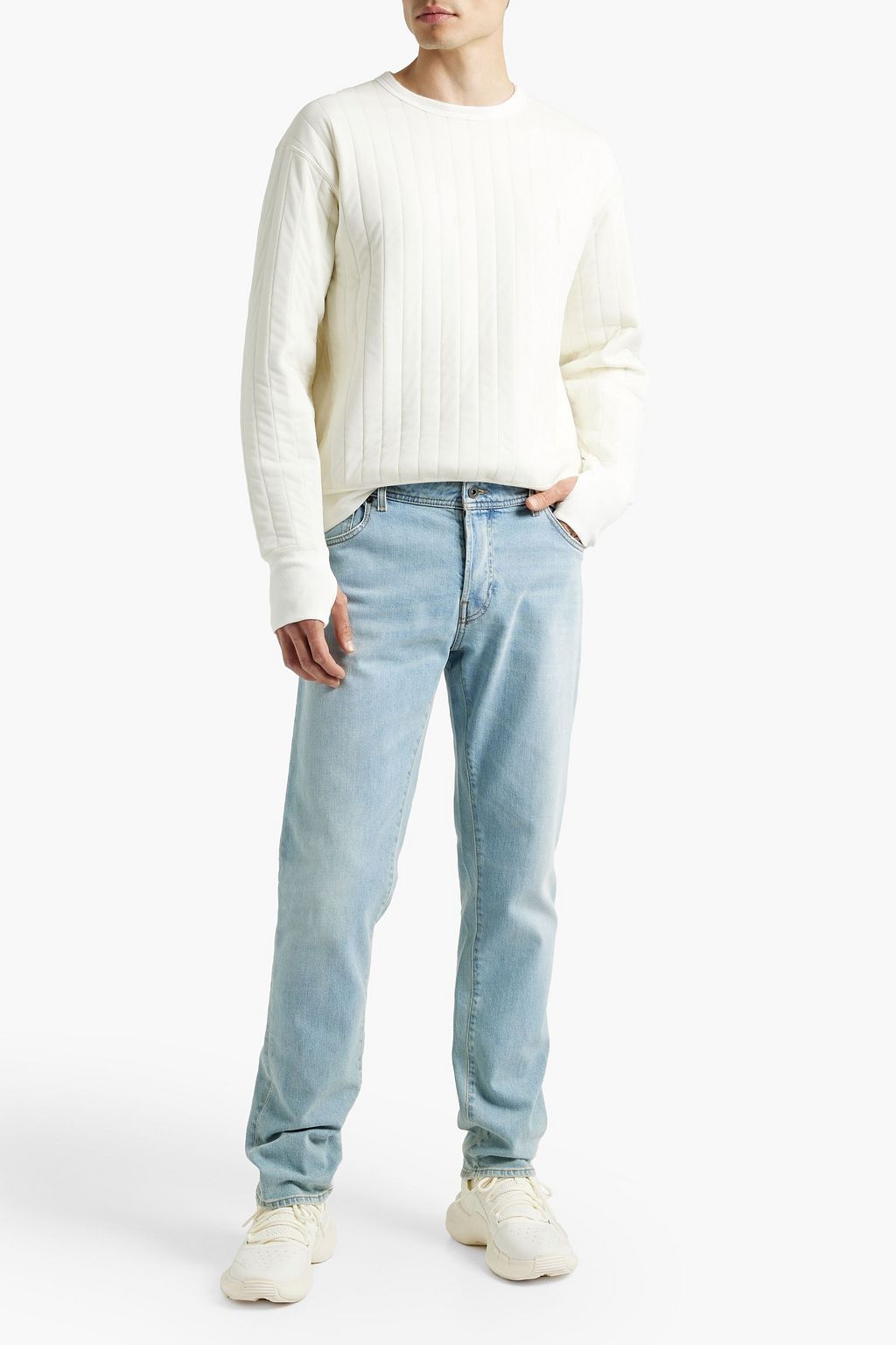 PESERICO Faded denim jeans