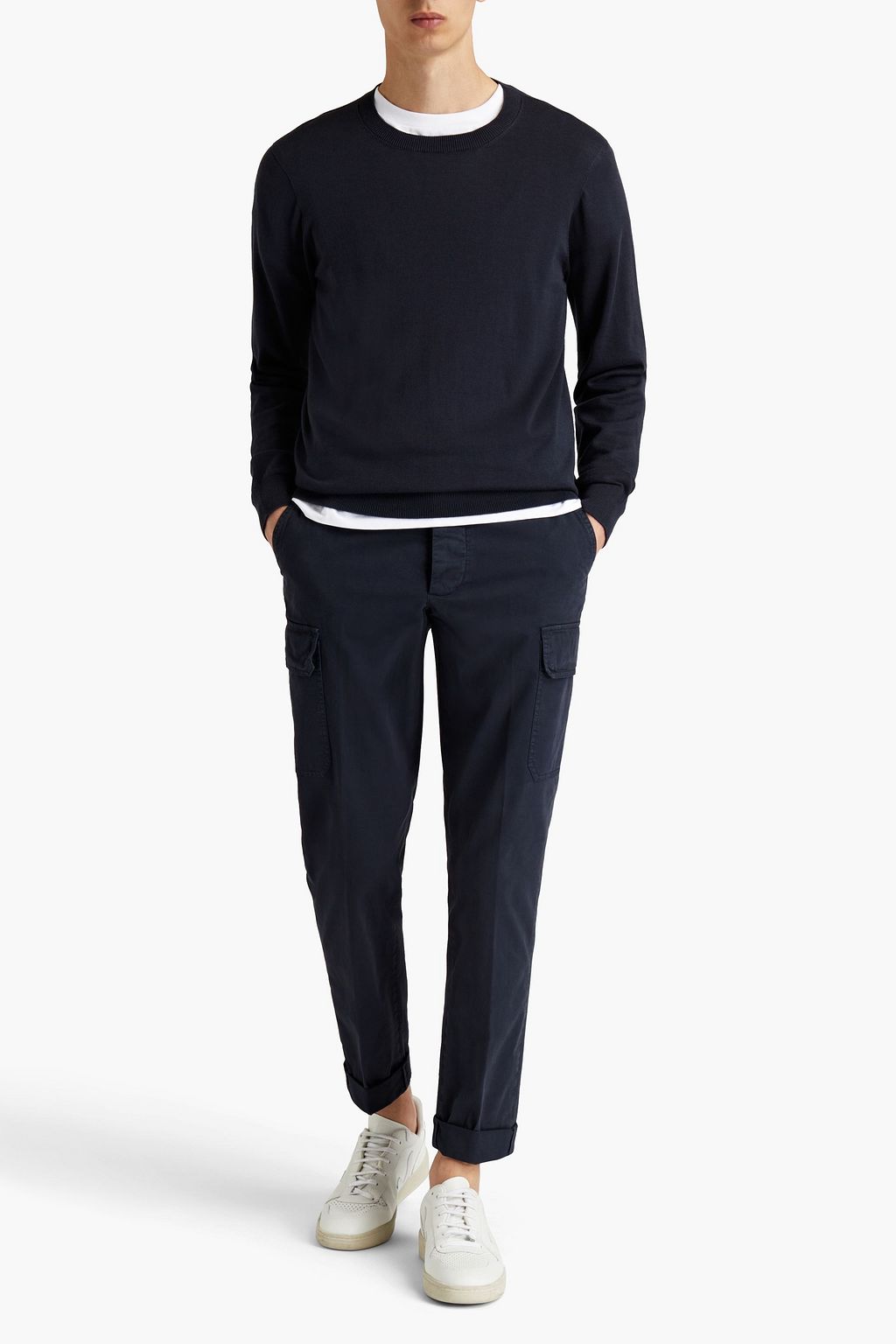 PESERICO Cotton-blend gabardine cargo pants