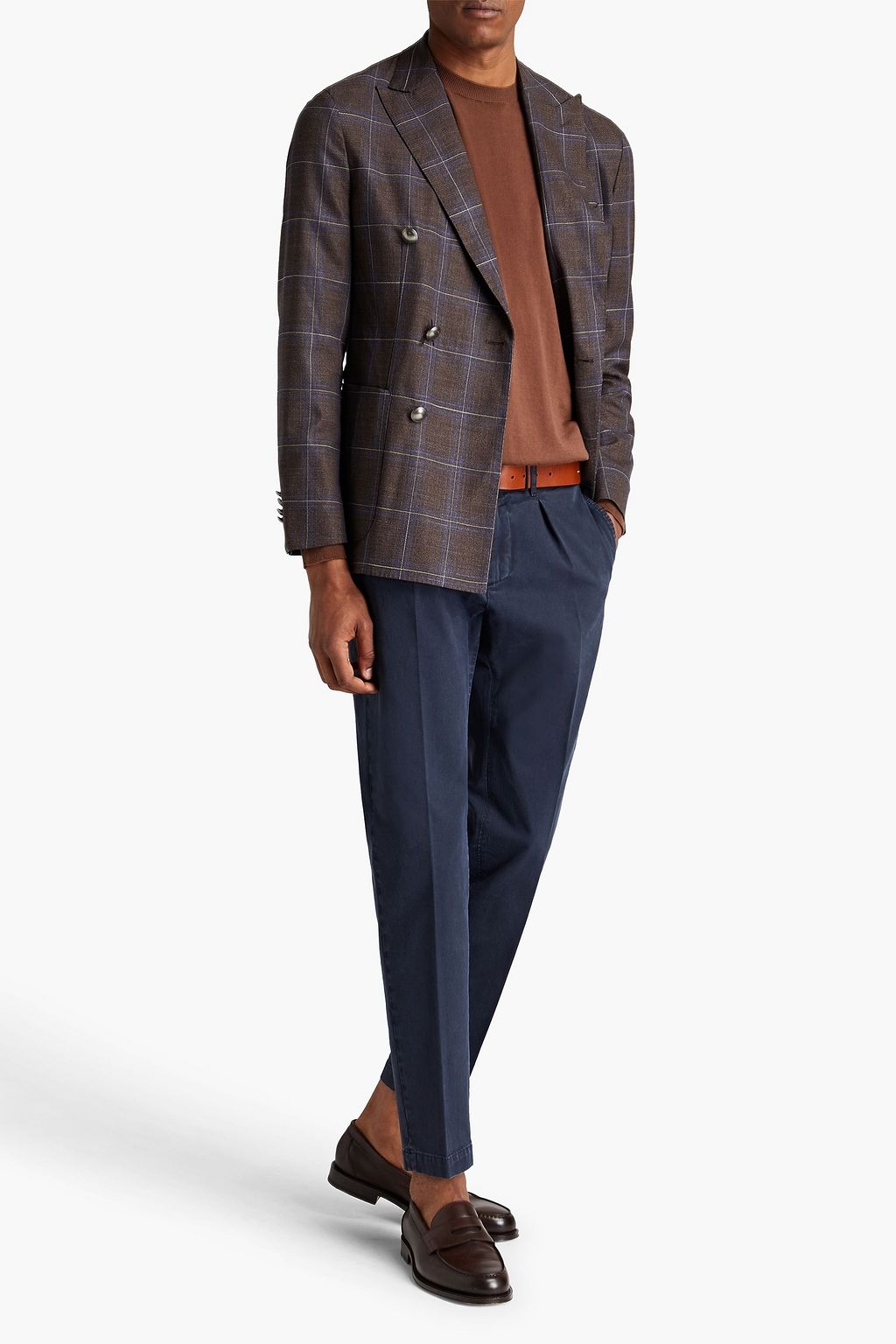 PESERICO Cotton-blend gabardine chinos