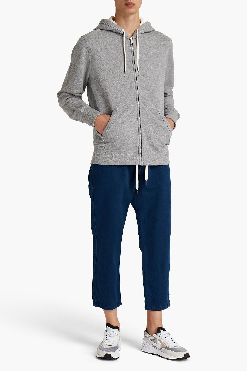 RAG & BONE Reed tapered cropped cotton and hemp-blend pants
