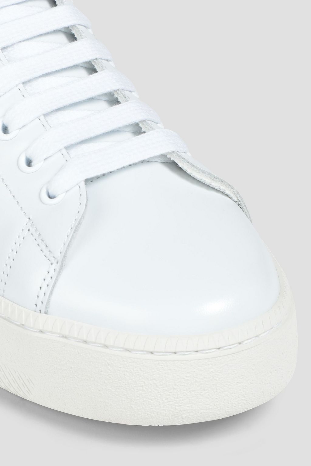 MAISON MARGIELA Polished leather platform high top sneakers