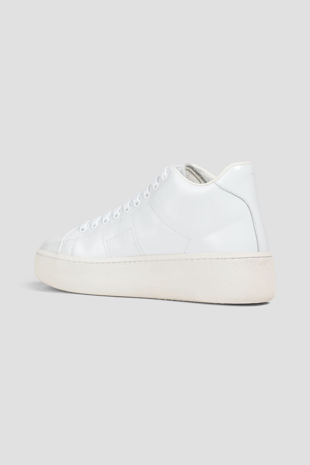 MAISON MARGIELA Polished leather platform high top sneakers