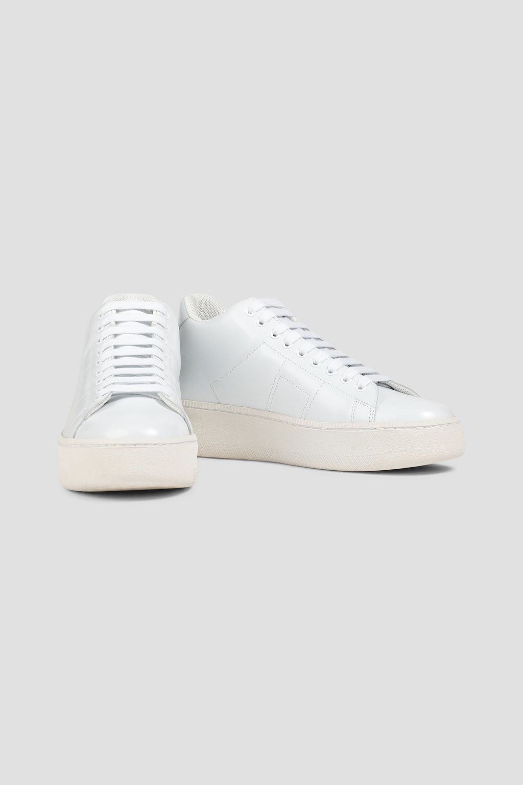 MAISON MARGIELA Polished leather platform high top sneakers