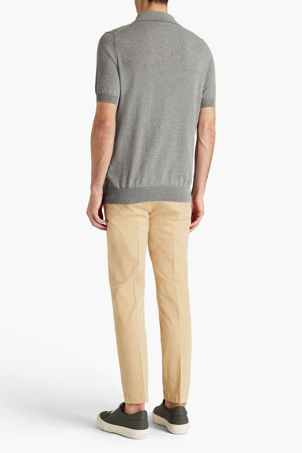 PESERICO Cotton-blend gabardine chinos
