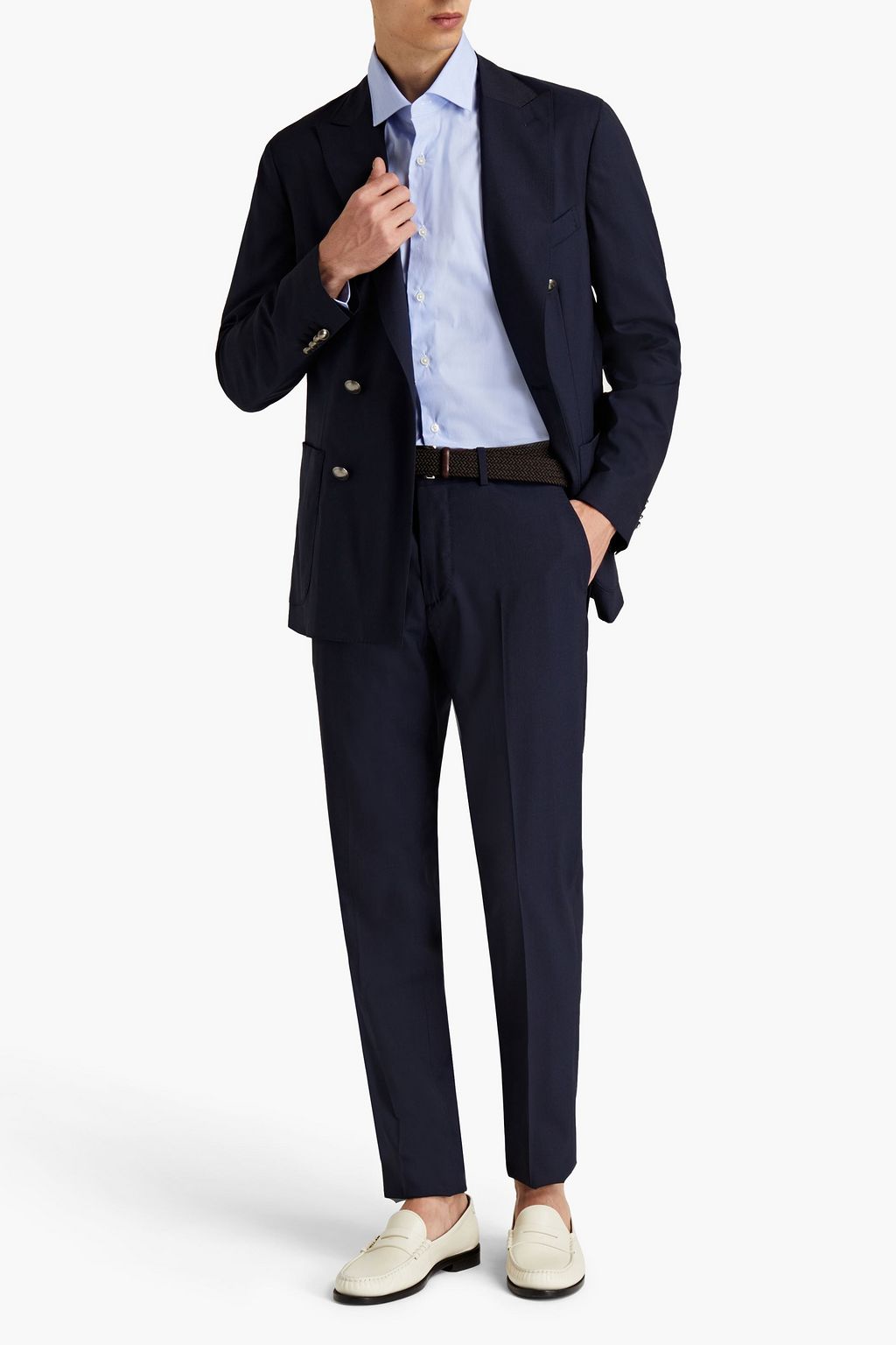 PESERICO Tapered wool suit pants