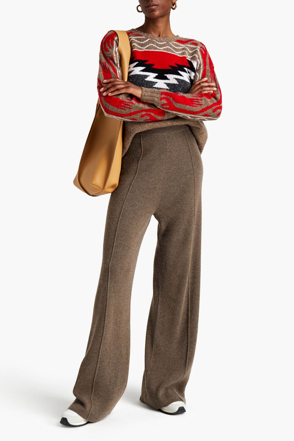 AUTUMN CASHMERE Navajo Donegal intarsia-knit cashmere sweater