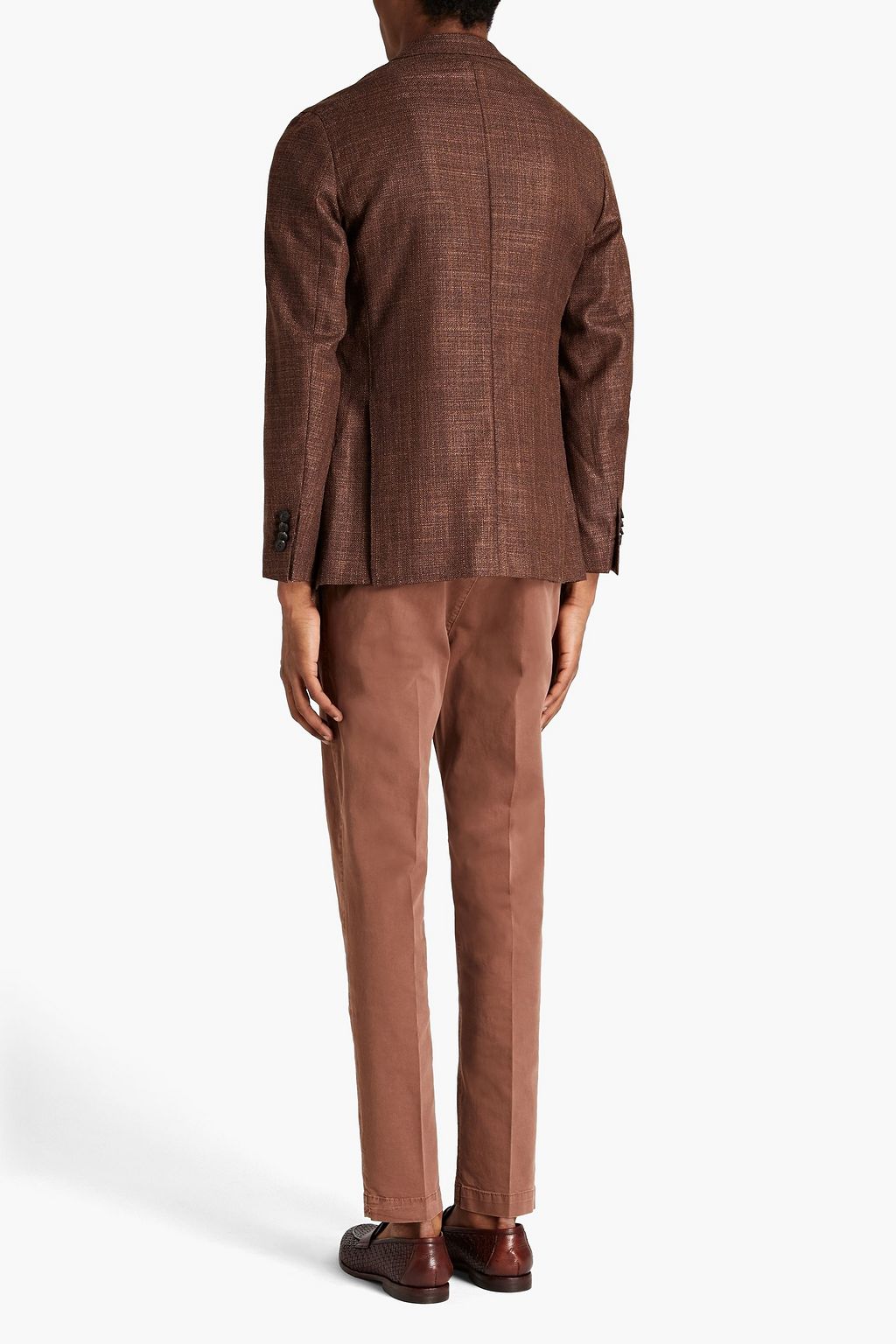 PESERICO Wool and silk-blend tweed blazer