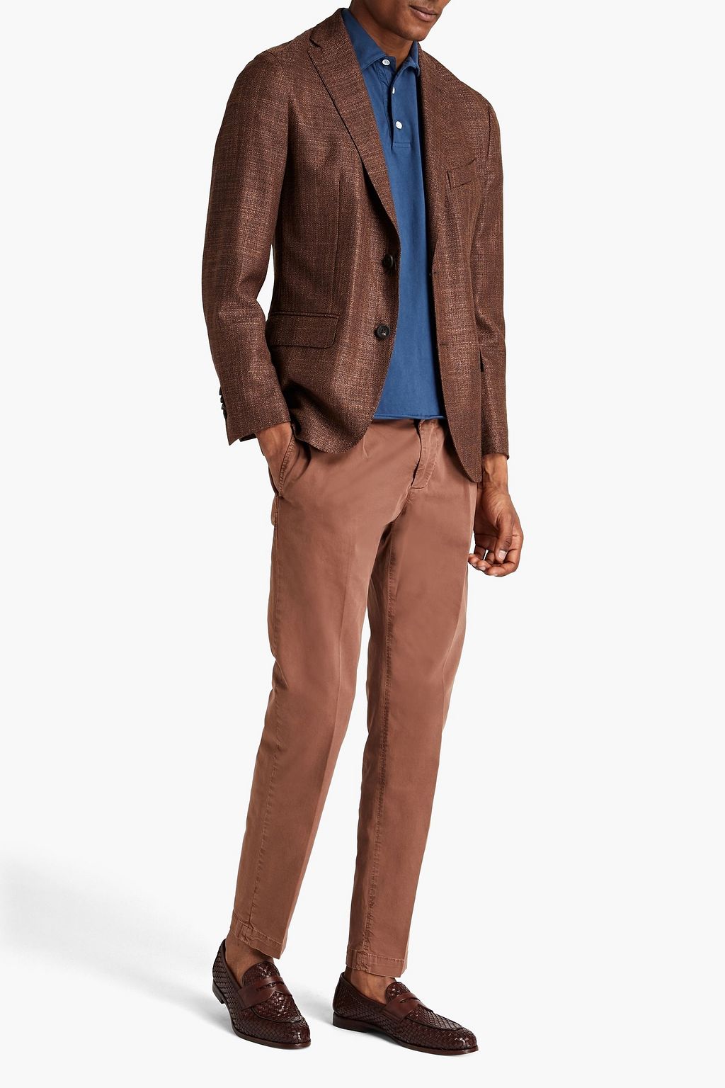 PESERICO Wool and silk-blend tweed blazer