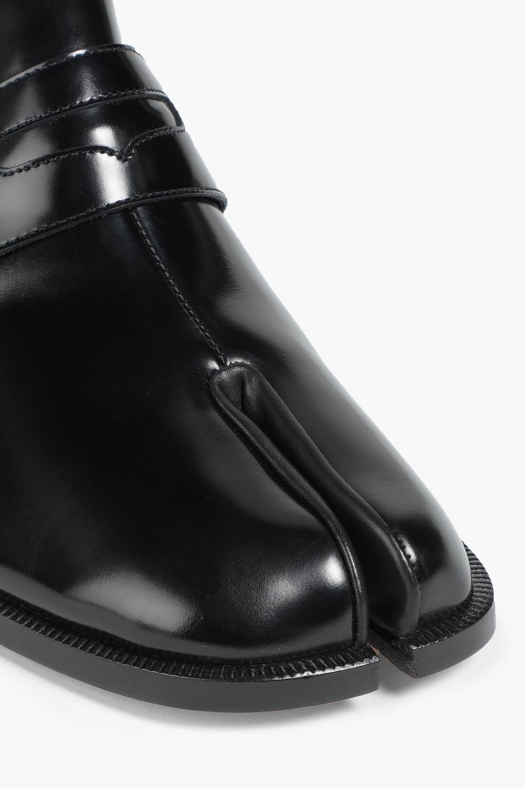 MAISON MARGIELA Tabi split-toe glossed-leather loafers