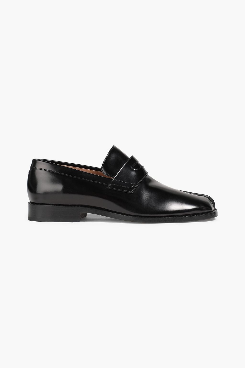 MAISON MARGIELA Tabi split-toe glossed-leather loafers | THE OUTNET