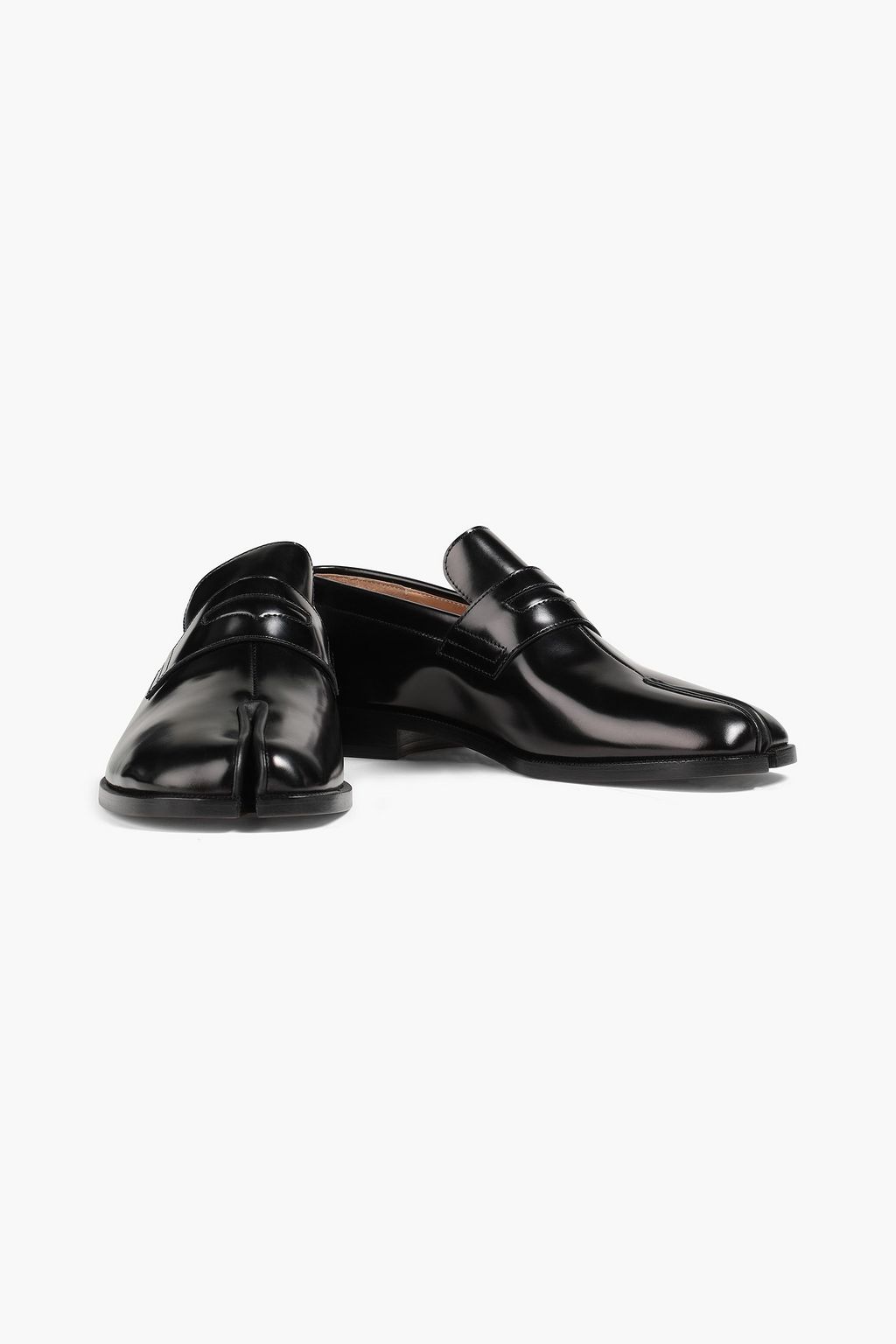 MAISON MARGIELA Tabi split-toe glossed-leather loafers