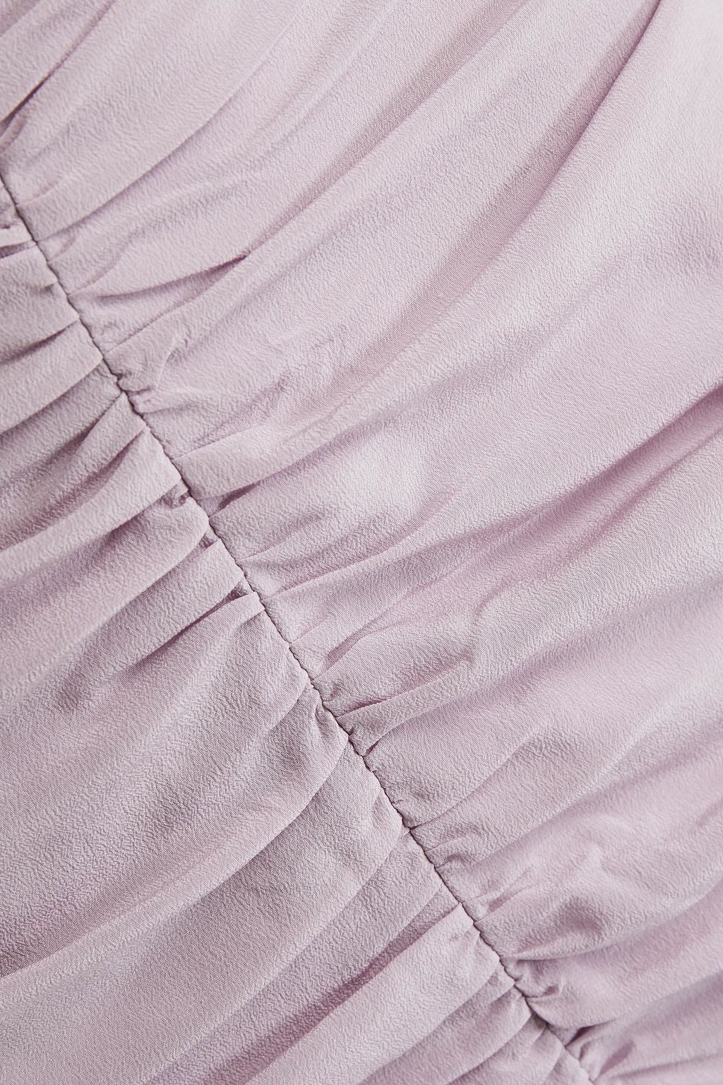 IRO Blish ruched silk-crepe mini skirt
