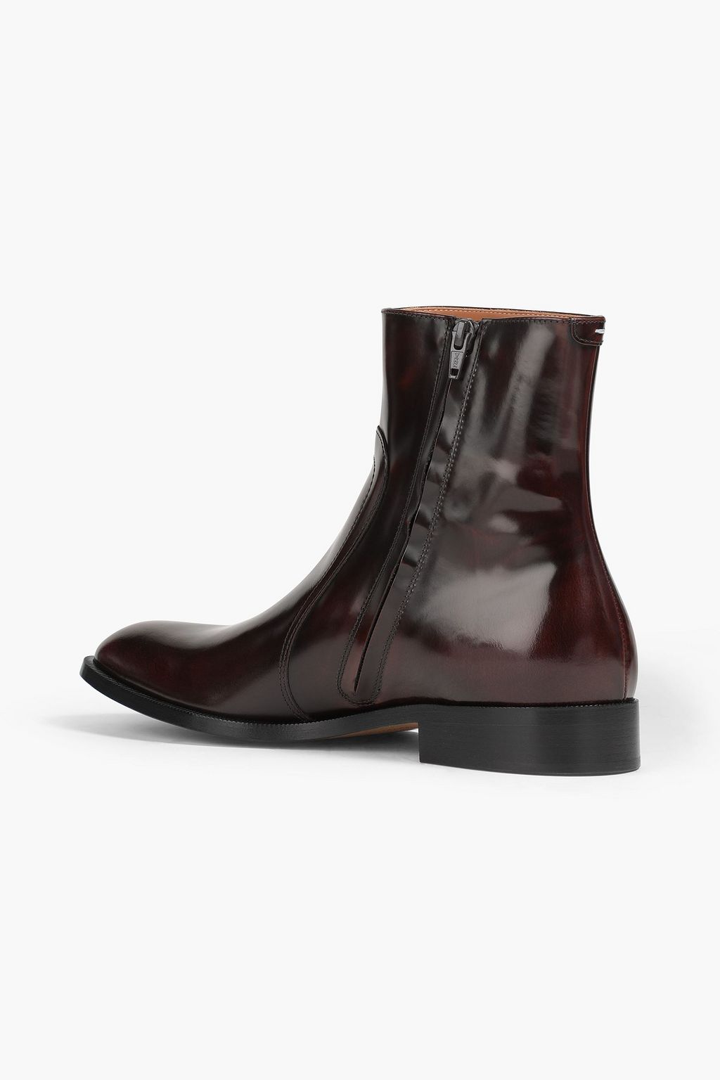 MAISON MARGIELA Burnished glossed-leather boots