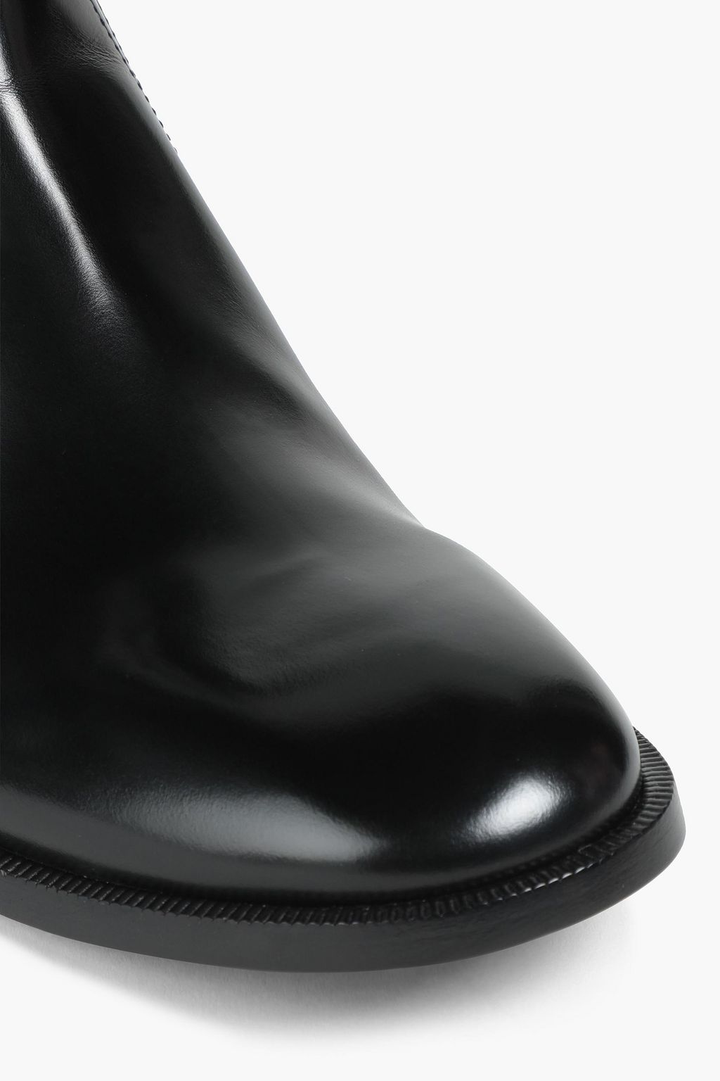 MAISON MARGIELA Burnished glossed-leather boots
