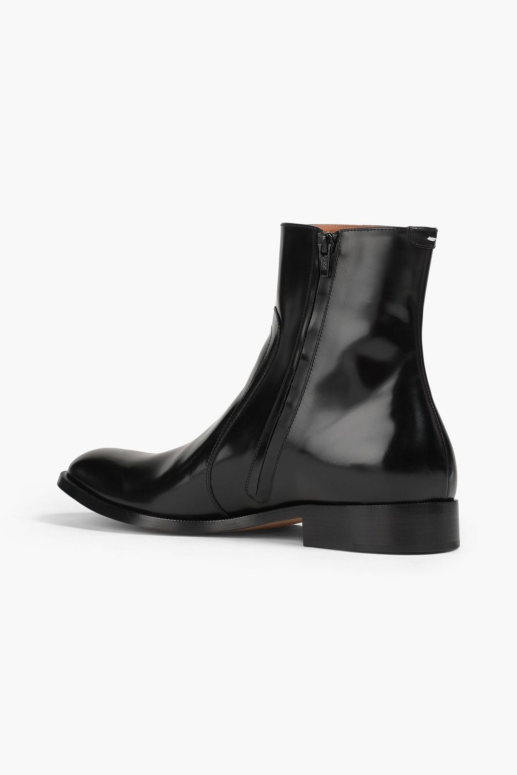 MAISON MARGIELA Burnished glossed-leather boots