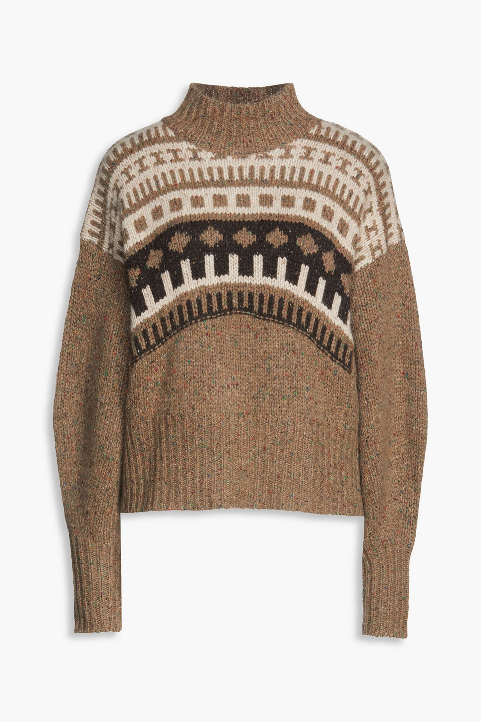 Autumn Cashmere Fair Isle cashmere turtleneck sweater
