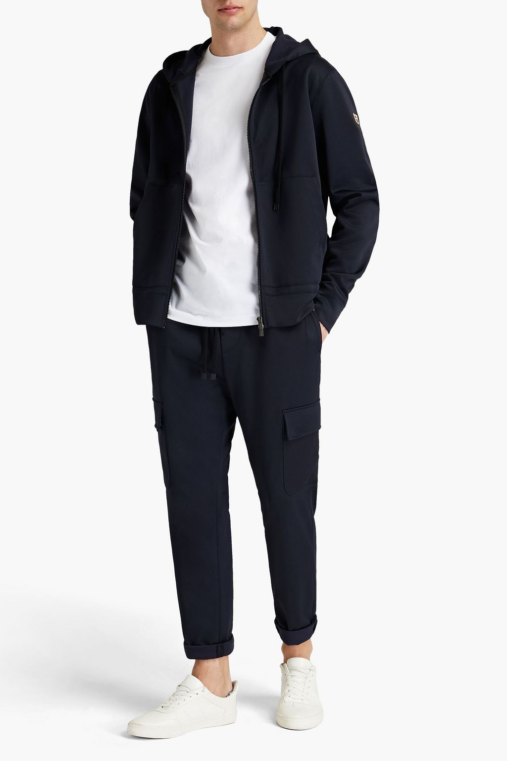 PESERICO Neoprene zip-up hoodie