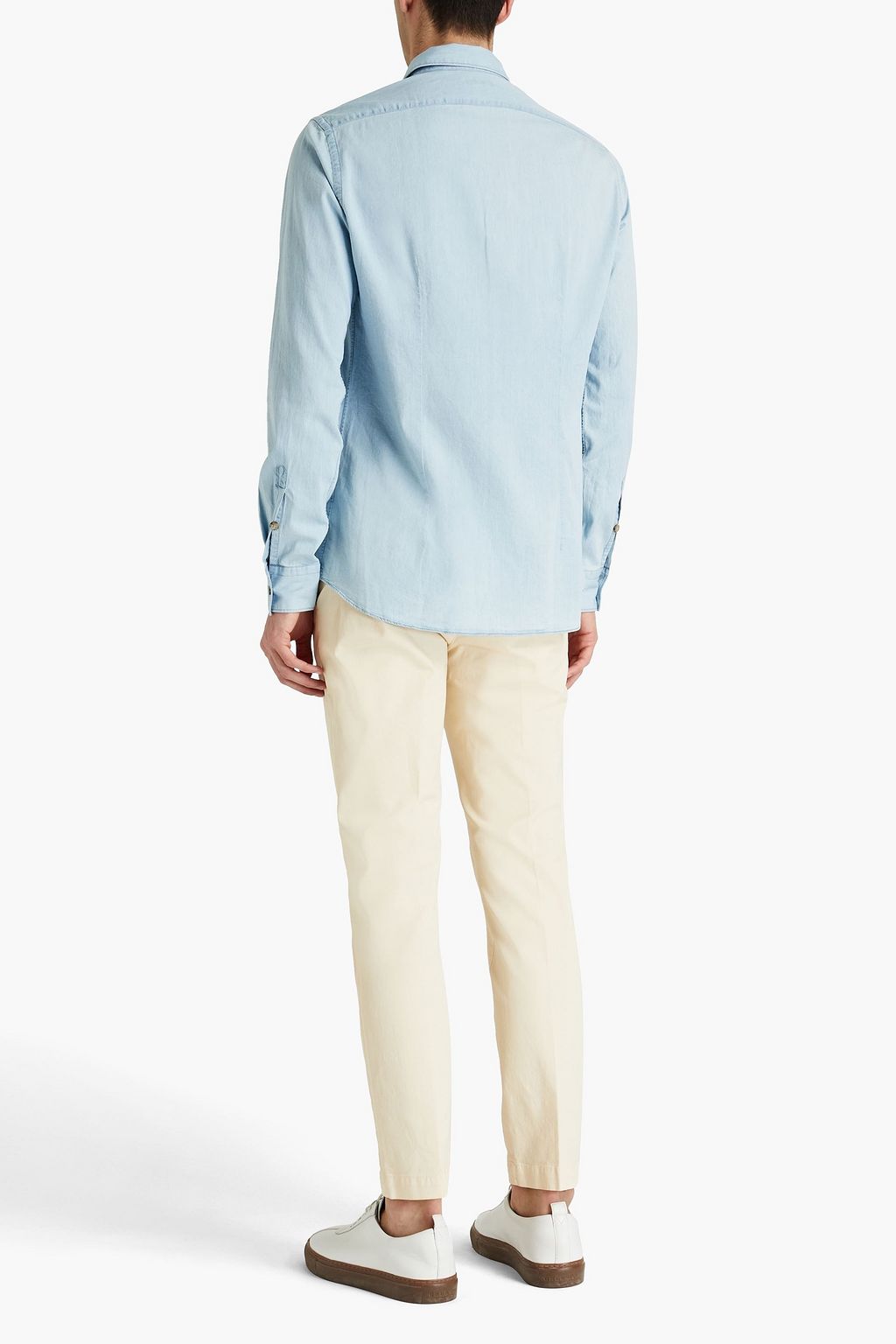 PESERICO Cotton-blend gabardine chinos
