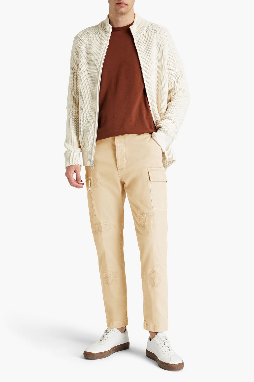 PESERICO Cotton-blend twill cargo pants
