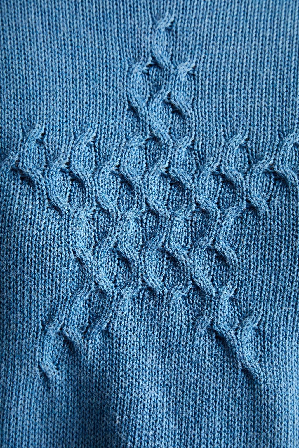 COTTON BY AUTUMN CASHMERE Mélange cable-knit cotton sweater