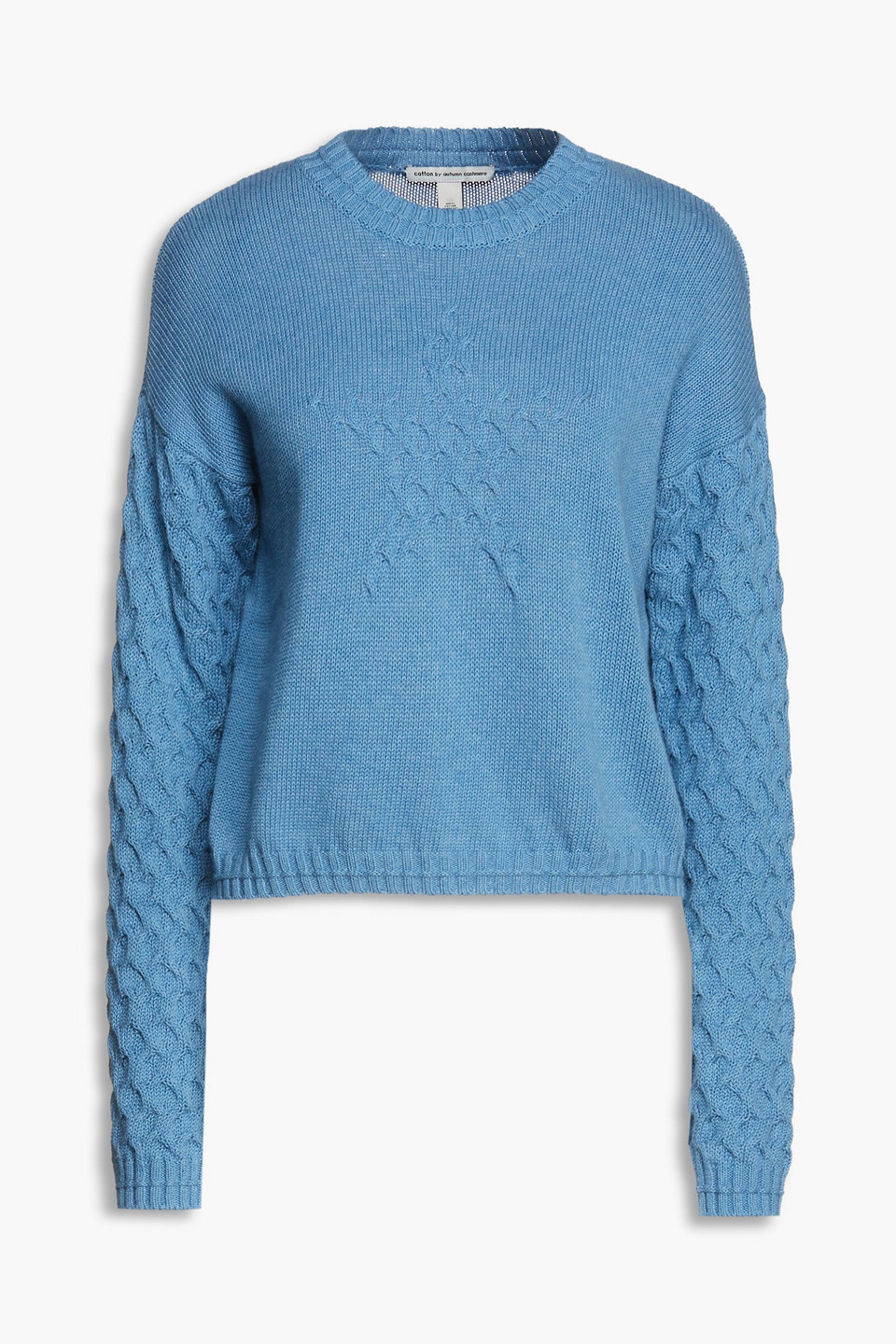 Autumn Cashmere Mélange cable-knit cotton sweater