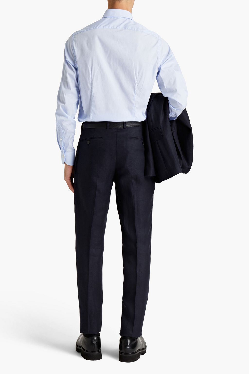 PESERICO Tapered linen-twill pants