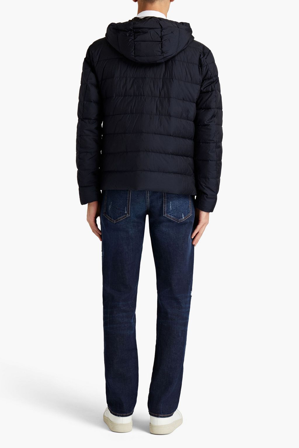 PESERICO Quilted shell hooded down jacket