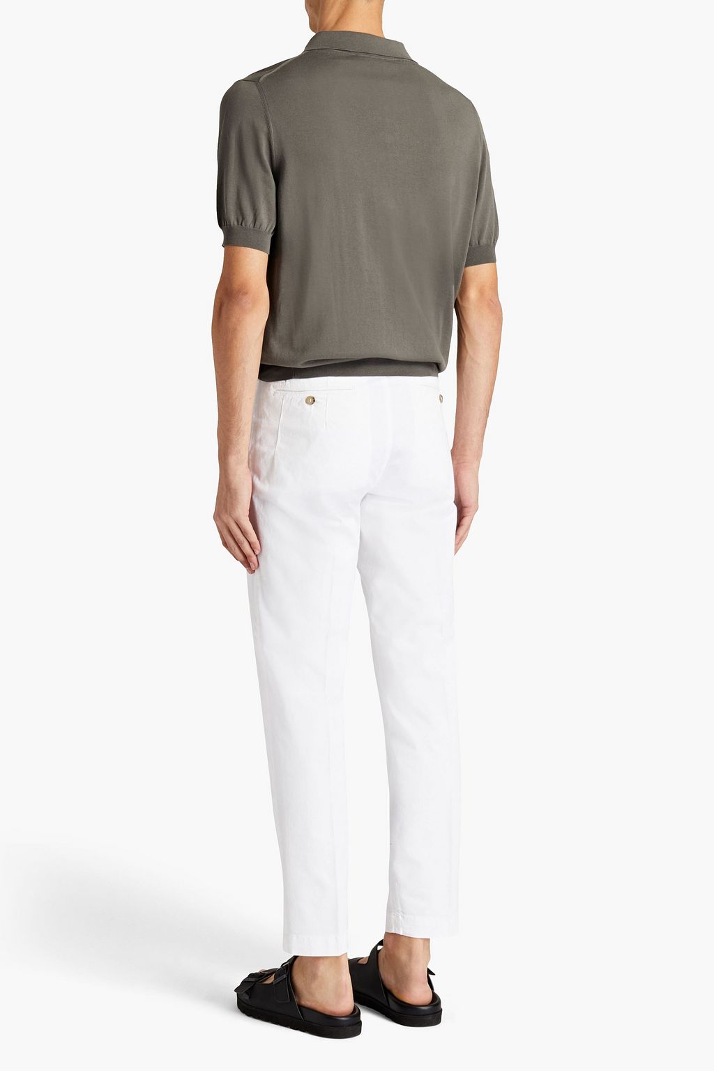 PESERICO Cotton-blend gabardine chinos