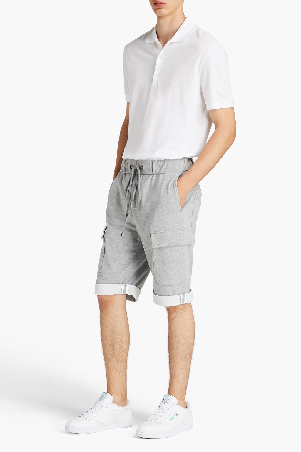 PESERICO Mélange French terry shorts