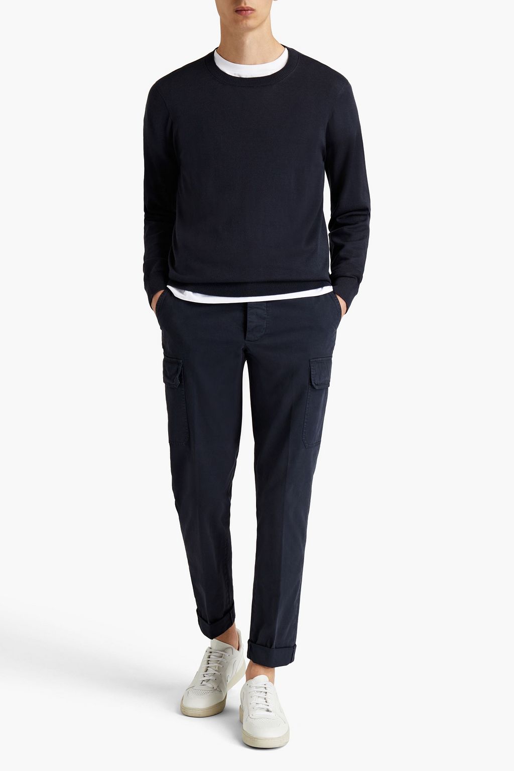 PESERICO Cotton, silk and cashmere-blend sweater