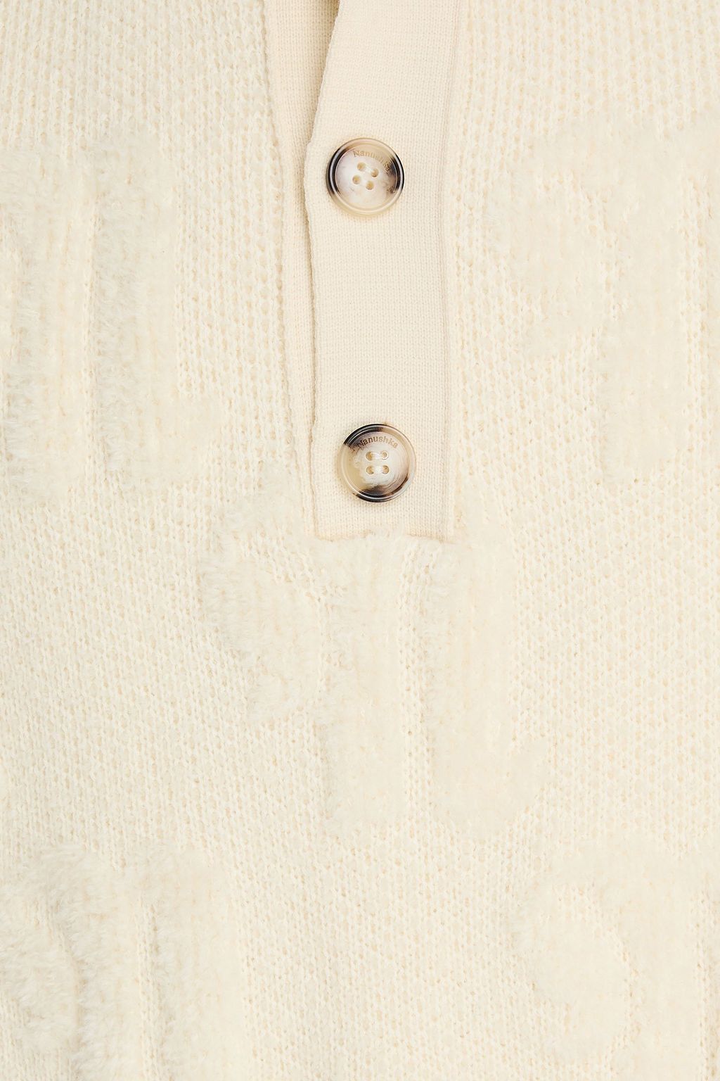 NANUSHKA Figo jacquard-knit wool Henley sweater