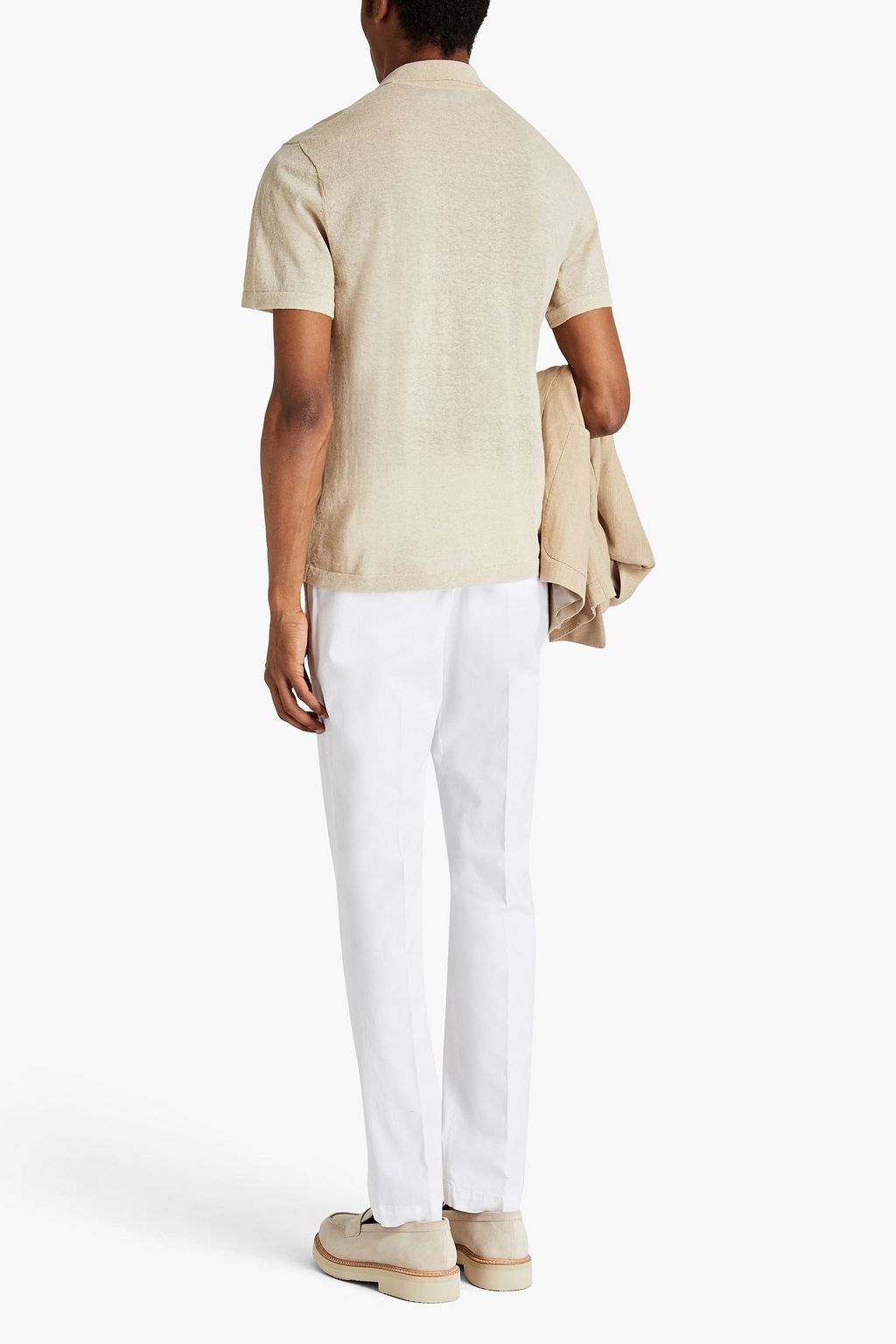 PESERICO Cotton-blend gabardine chinos