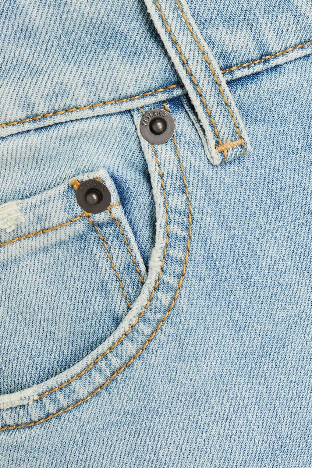 PESERICO Tapered faded denim jeans