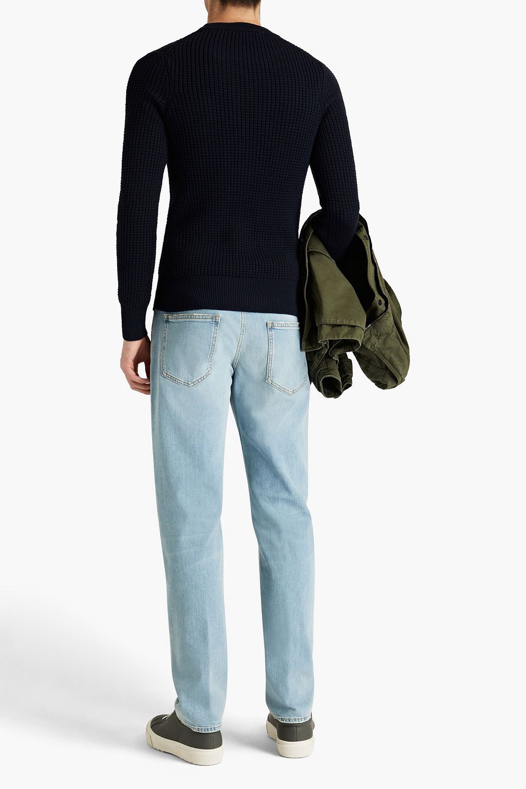 PESERICO Tapered faded denim jeans