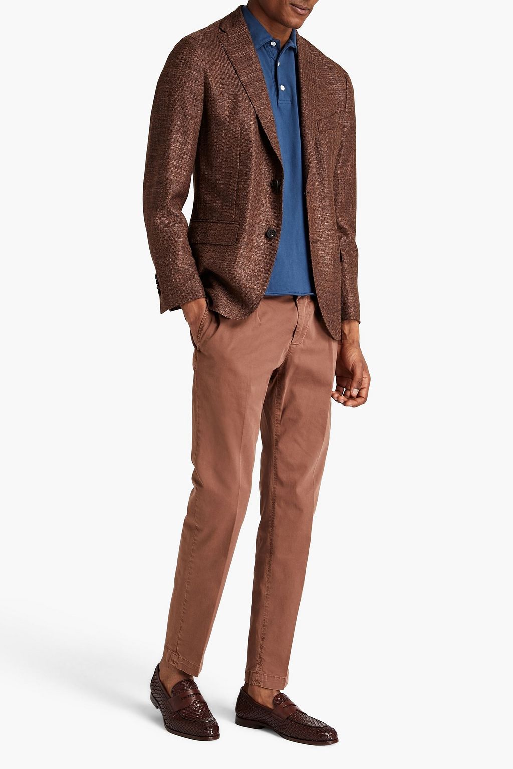 PESERICO Cotton-blend gabardine chinos