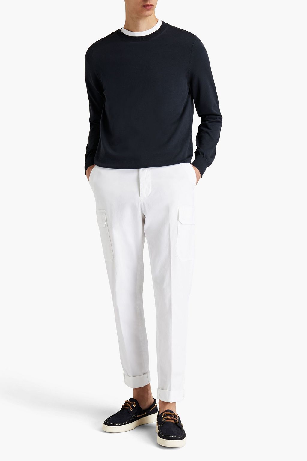 PESERICO Cotton-blend gabardine cargo pants