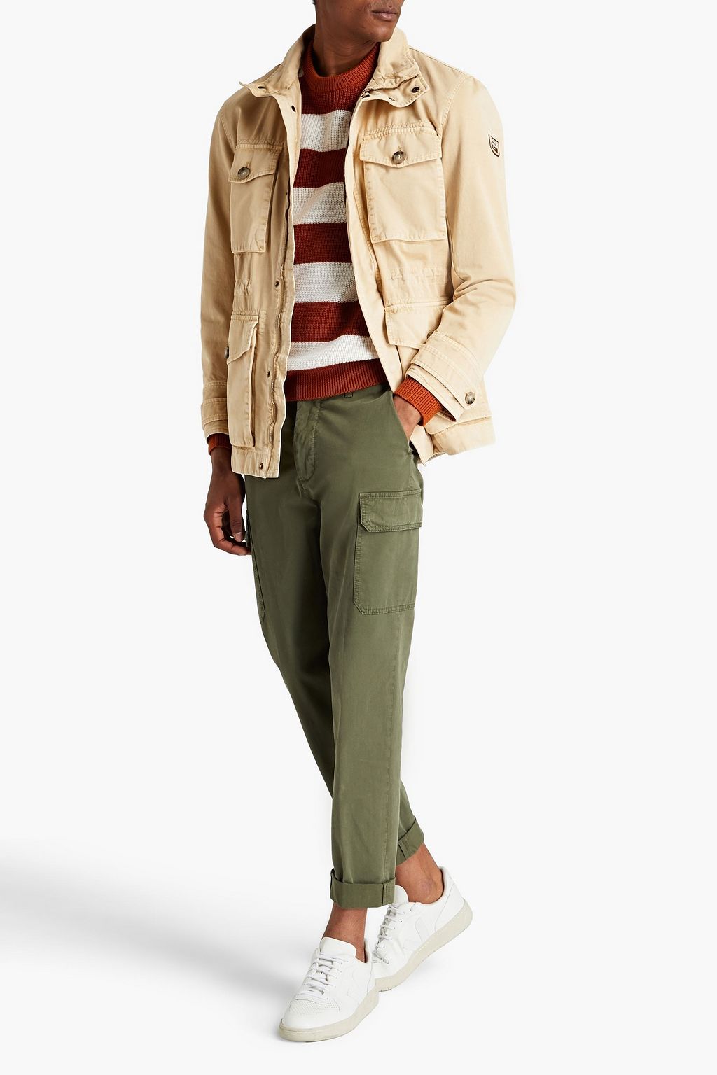 PESERICO Cotton-blend gabardine cargo pants